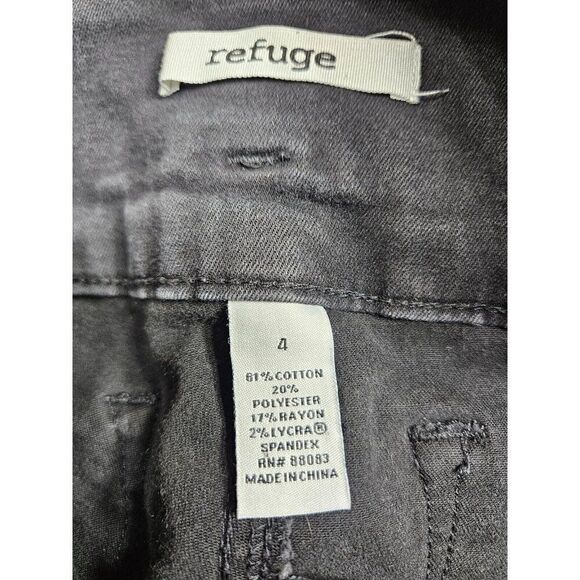 (3/$35) Refuge Womens Size 4 Distressed Skinny Black Denim Jeans - Picture 4 of 10